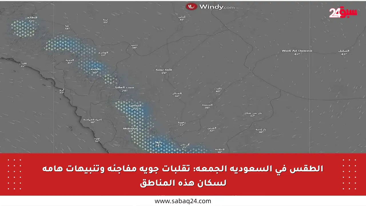 الطقس في السعودية الجمعة: تقلبات جوية مفاجئة وتنبيهات هامة لسكان هذه المناطق